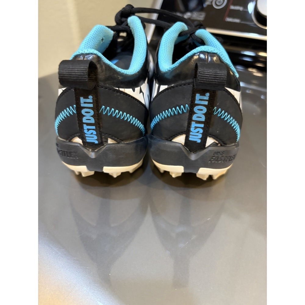 Nike Women's Hyperdiamond Cleats Fastflex Size 8.5 Black White Blue AR 0996-041 - Picture 3 of 6